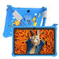 7-Zoll-Kinder-Tablet mit Android 13 OS, 4 GB RAM, 32 GB Speicher, Dual-Kamera, Silikonhülle, Bluetooth-kompatibel und WLAN-fähig, für lernende Kinder