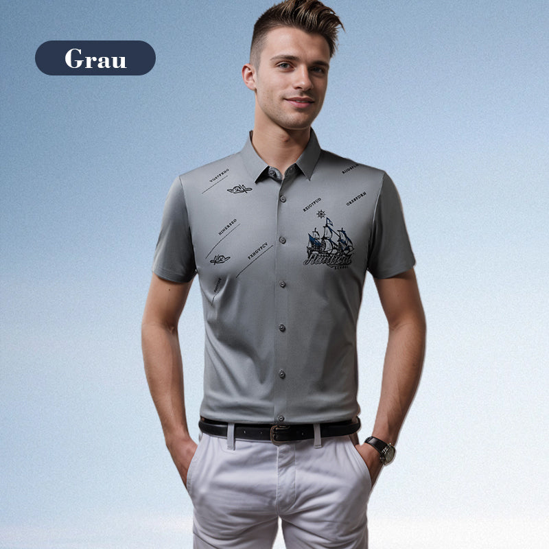 🔥Heute 50% Rabatt🔥Business-Hemd mit kurzen Ärmeln und Knopfleiste für Herren