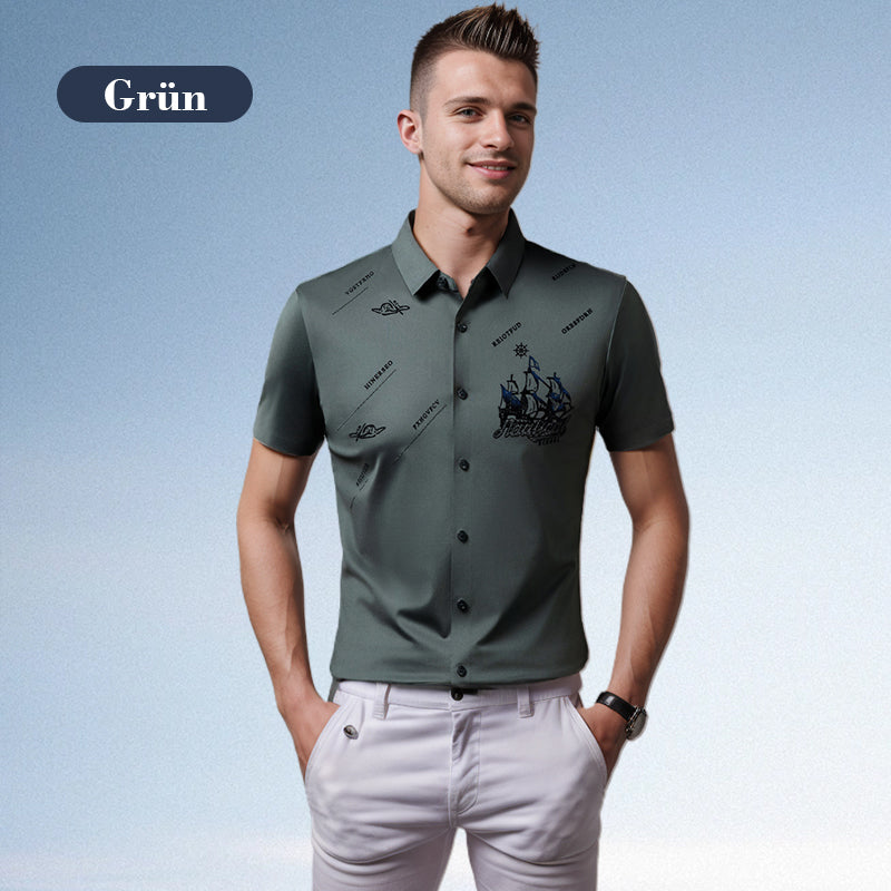 🔥Heute 50% Rabatt🔥Business-Hemd mit kurzen Ärmeln und Knopfleiste für Herren
