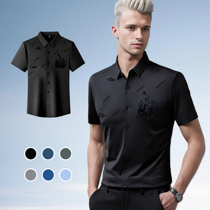 🔥Heute 50% Rabatt🔥Business-Hemd mit kurzen Ärmeln und Knopfleiste für Herren