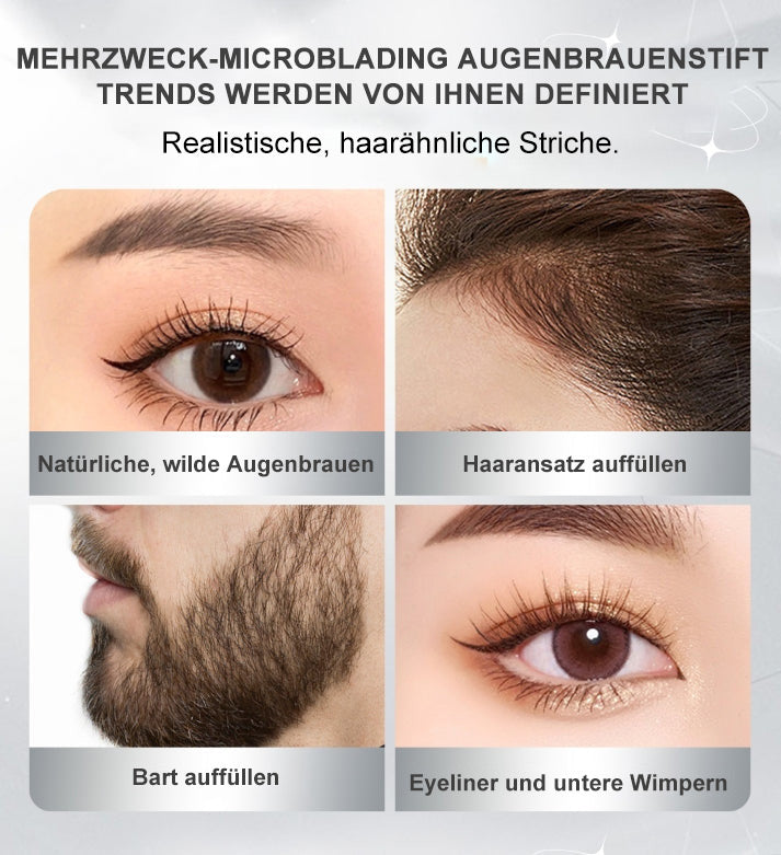 💜Heißer Verkauf-50% Rabatt💜3D-Wasserfester Microblading Augenbrauenstift mit 4-zackiger Spitze