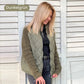 📣2025 neue limitierte Auflage 40 % Rabatt🔥Gestrickte Patchwork-Pufferjacke für Damen