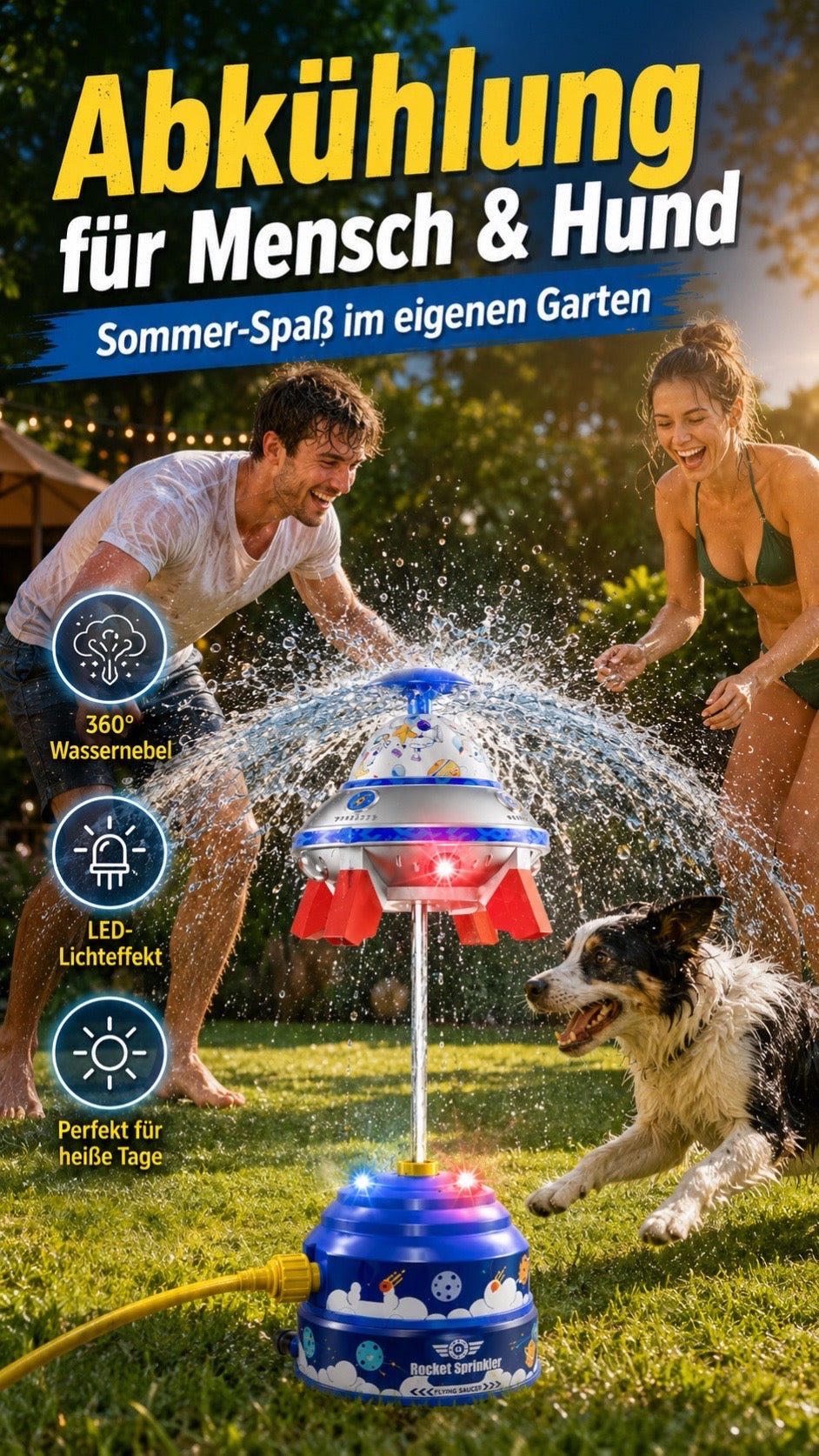 🥳HEISSER SALE 2026🥳💞50.000+ VERKAUFT!❤️  🌊UFO-Wassersprinkler-Spielzeug für Kinder