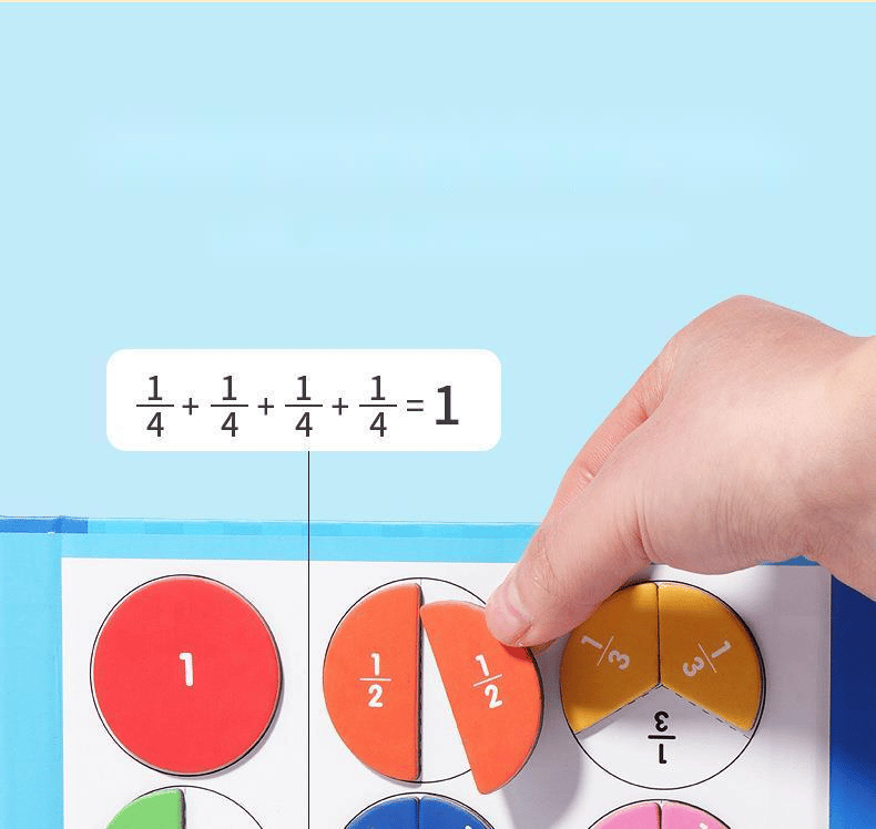 🧩 🎨Magnetisches Montessori-Bruchpuzzle aus Holz für Kinder