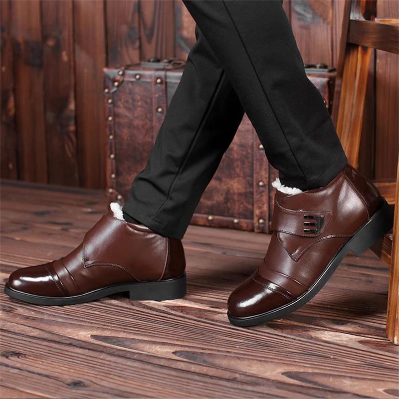 🔥Warme Herren Kunstfell gefütterte Ankle Snow Business Stiefel