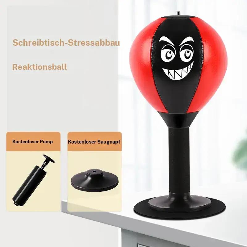 Desktop-Box-Speedball-Set mit Saugnäpfen, Hochleistungs-Trainingsboxsack, Stressabbau für Kinder und Erwachsene
