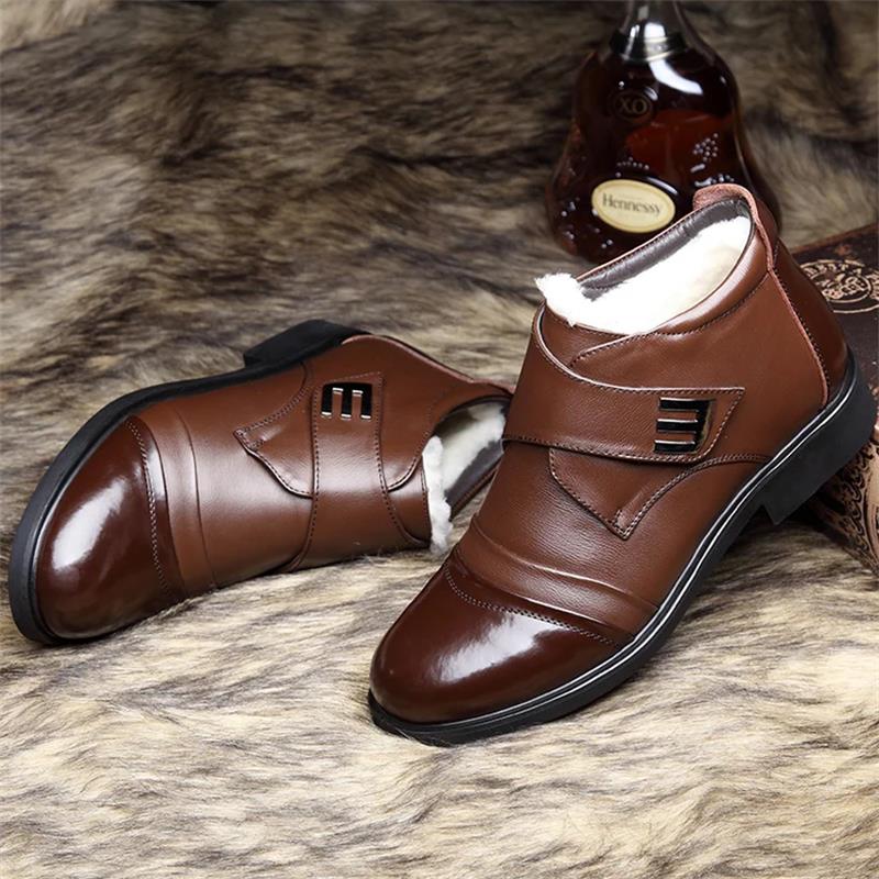 🔥Warme Herren Kunstfell gefütterte Ankle Snow Business Stiefel