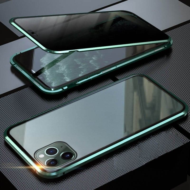 ✨ LETZTER TAG VERKAUF 50% RABATT ✨Magnetische iPhone-Hülle mit Sichtschutzglas und Metallrahmen