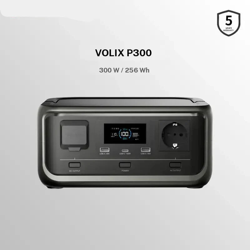 Tragbare Powerstation, 256Wh LiFePO4 Akku, 300W (Max 600W) Solargenerator, <20 ms USV, 100W USB C Ausgang, 3000 Ladezyklen Für Camping Draußen Reisen Notfälle Spieler Festival