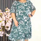 【M-4XL】Elegant high quality chiffon dress with floral pattern