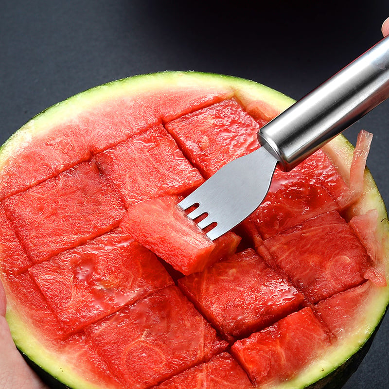 💥HEISSER ANGEBOT: 1 + 1 gratis🔥🍉 Obst zubereiten ganz ohne Aufwand✨ 2-in-1-Obstschneider & -gabel – für schnelles und einfaches Servieren von Obst! 🍓