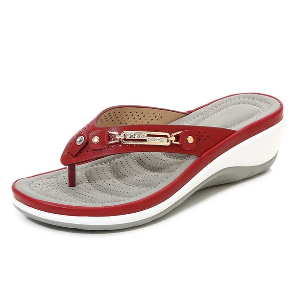 🎁2025 Neues Design der offenen Form✨🩴Weich gepolsterte Damen-Flip-Flop-Sandalen