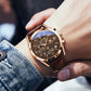 ⏰Black Friday Sale 50 % RABATT💥💥OLEVS Dreiaugen-Sechszeiger-Leder-Freizeit-Chronograph Herrenuhr