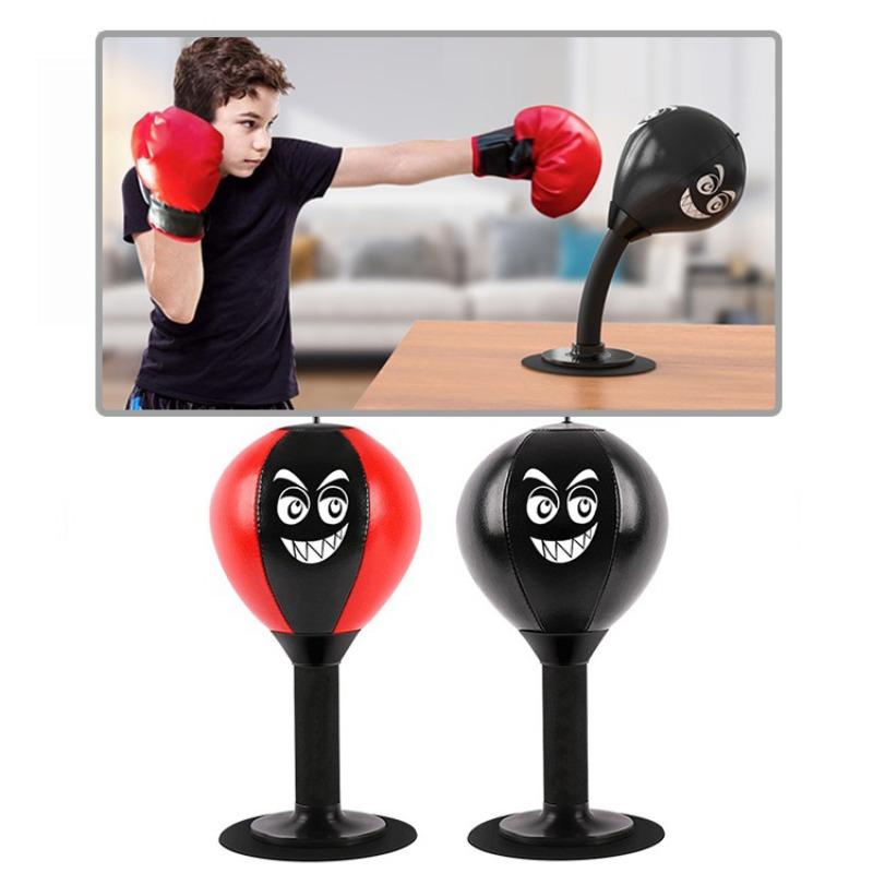 Desktop-Box-Speedball-Set mit Saugnäpfen, Hochleistungs-Trainingsboxsack, Stressabbau für Kinder und Erwachsene