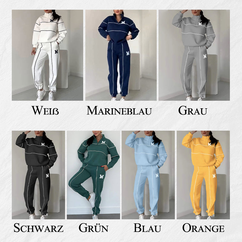 🍂 Frühherbst-Sonderaktion mit 50 % Rabatt！ ⌛️ Lässiges Sweatshirt 2-teiliges Set mit Linie