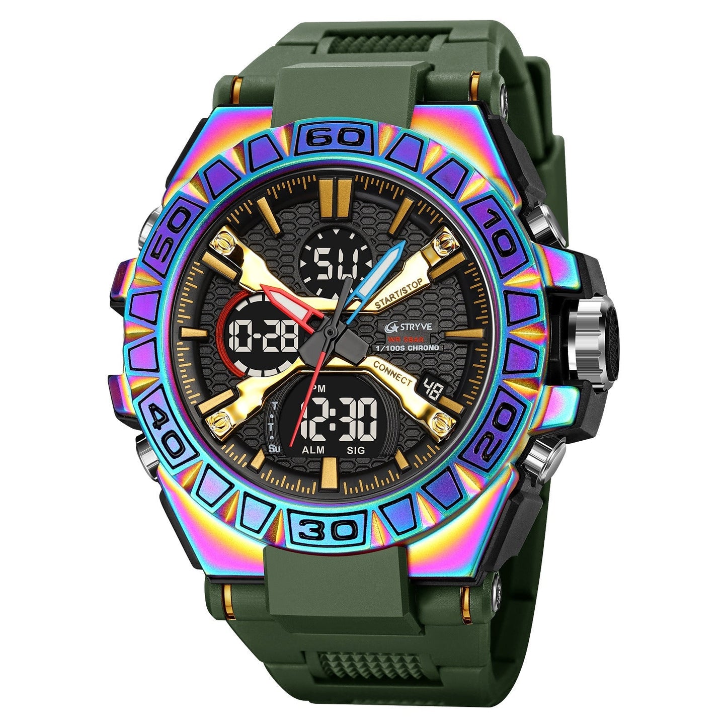 🎨Farbenfrohe Herrenuhr im Punk-Stil mit Quarzwerk