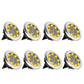Solar-Bodenleuchte aus Edelstahl mit 8 LED-Lampen