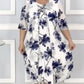 【S-5XL】 2024 New Fashion Printed Chiffon Dresses