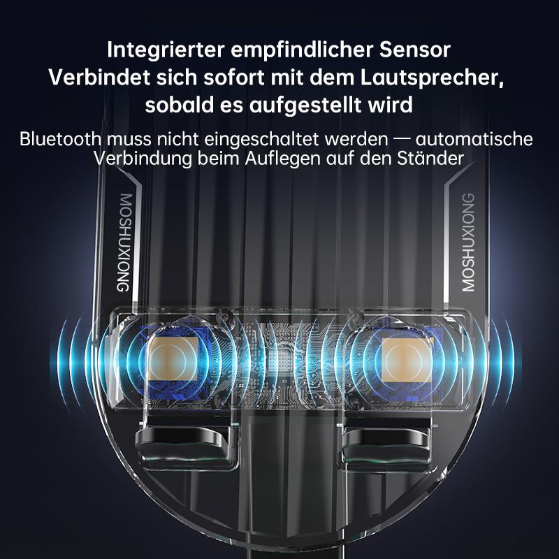 5-in-1 Handyhalterung mit kabellosem induktivem Audio-Bluetooth-Lautsprecher