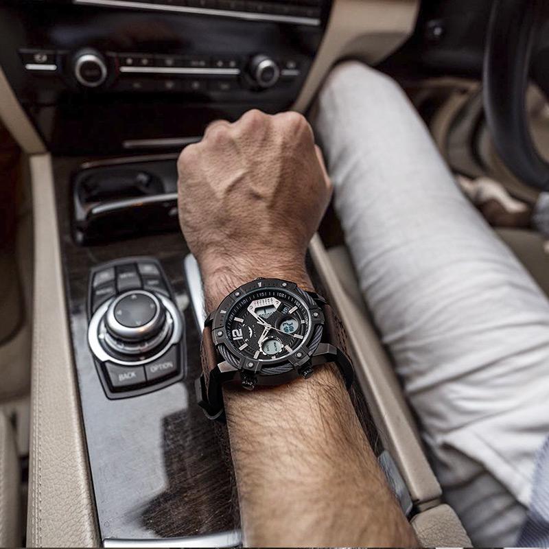 ⏰Black Friday Sale 50 % RABATT💥💥Multifunktionale Herren-Quarz-Sportuhr mit zwei Displays, wasserdicht bis 3 ATM