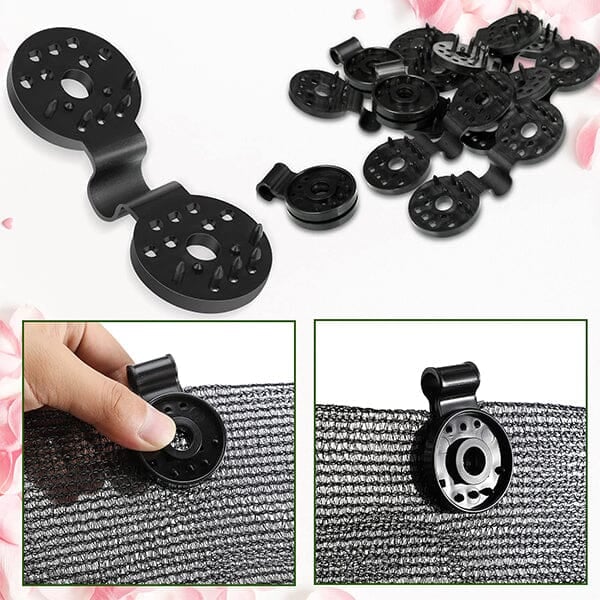 2025 Hot Sale🔥Verdicktes Sonnenschutznetz mit Randbefestigungsclips, flexible Befestigung