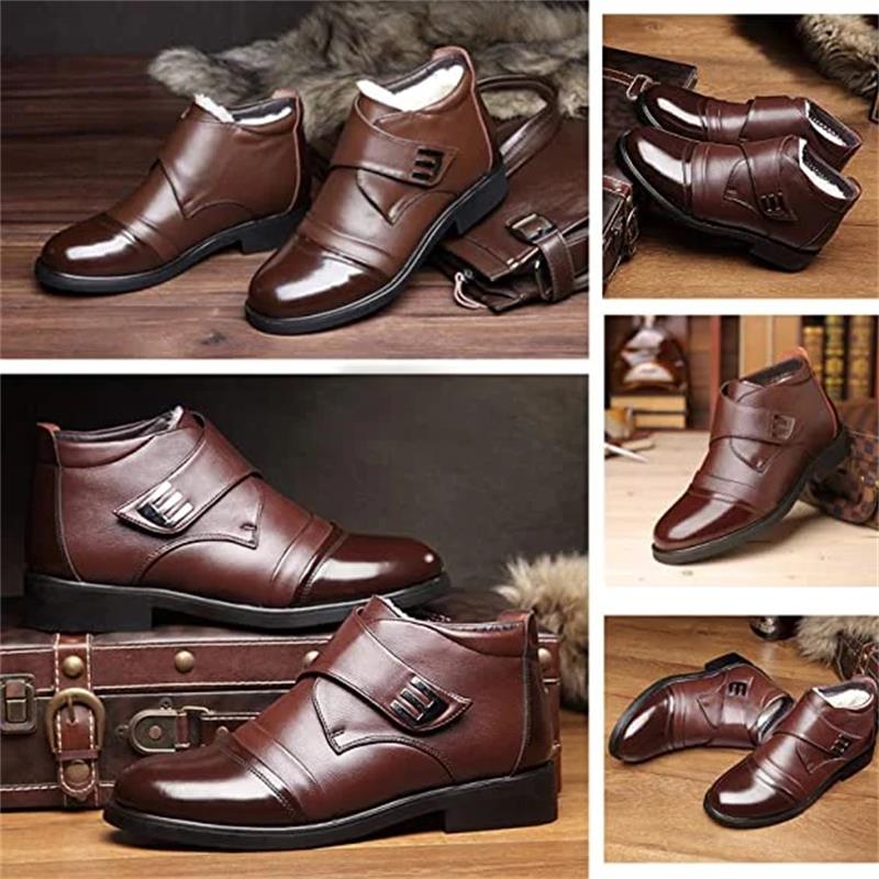 🔥Warme Herren Kunstfell gefütterte Ankle Snow Business Stiefel
