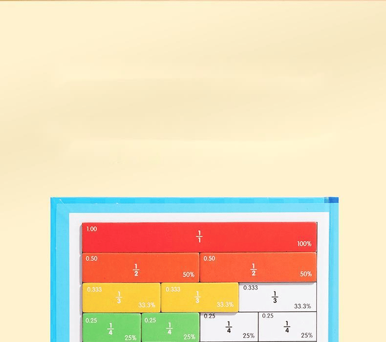 🧩 🎨Magnetisches Montessori-Bruchpuzzle aus Holz für Kinder