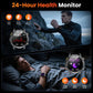 Herren-Military-Smartwatch mit 1000 mAh Akku, 1,91 Zoll AMOLED-Display, LED-Taschenlampe/5 ATM wasserdichte Fitnessuhr mit Telefonfunktion, 110+ Sportmodi / Herzfrequenz / Schlafmonitor / SpO2, iOS/Android
