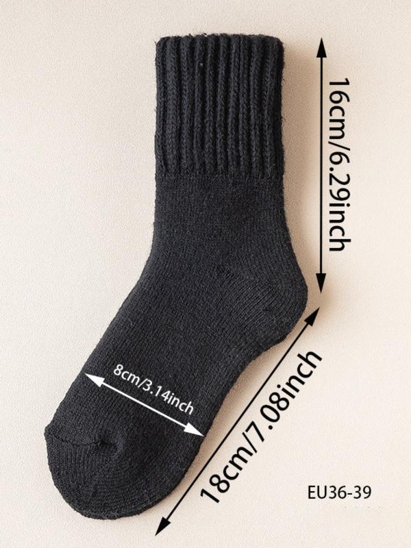 Nyzfexk Damen-Socken, halbhohe, solide, weiche, bequeme, warme Socken für Herbst und Winter