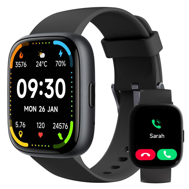 Smartwatch für Frauen und Männer, Fitness-Tracker mit Anrufannahme/-tätigung, Fitnessuhr mit Schlaf-Tracker/100 Sportarten/IP68 wasserdichtem Schrittzähler