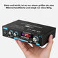 Audioverstärker 2-Kanal 600W Mini HIFI Digital Bluetooth Verstärker mit FM-Radio