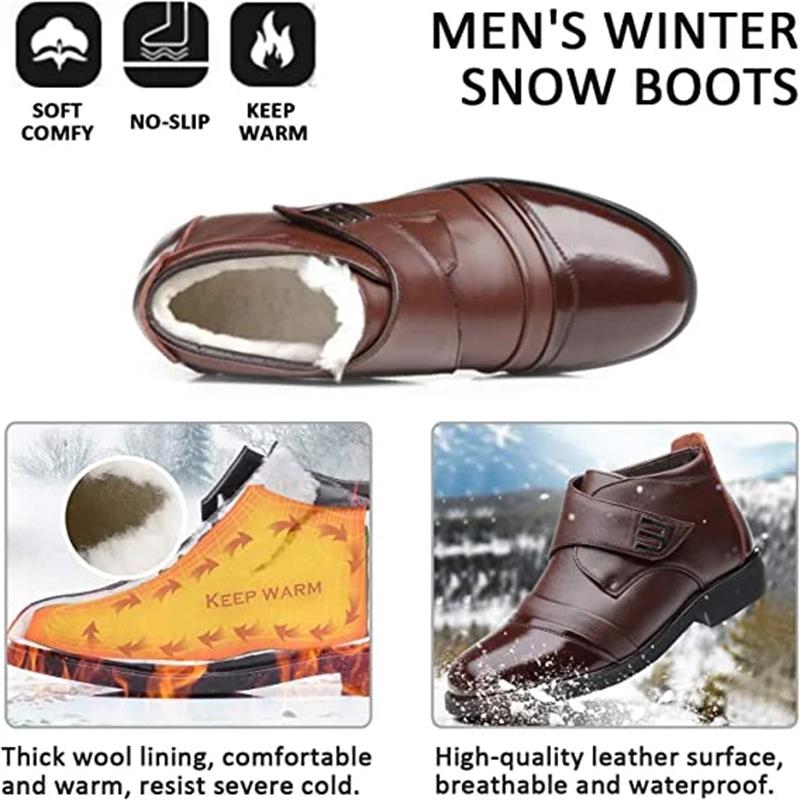 🔥Warme Herren Kunstfell gefütterte Ankle Snow Business Stiefel