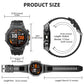 Herren-Military-Smartwatch mit 1000 mAh Akku, 1,91 Zoll AMOLED-Display, LED-Taschenlampe/5 ATM wasserdichte Fitnessuhr mit Telefonfunktion, 110+ Sportmodi / Herzfrequenz / Schlafmonitor / SpO2, iOS/Android
