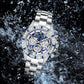 TINAIBIN Zwölf Sternzeichen & Sternenhimmel Diamant Automatikuhr Skelett Herrenuhr