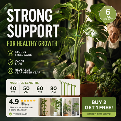 Halbrunde Pflanzenstütze gegen hängende Blüten – Für Hortensien, Rosen, Monstera, Zimmerpflanzen und Gartengemüse