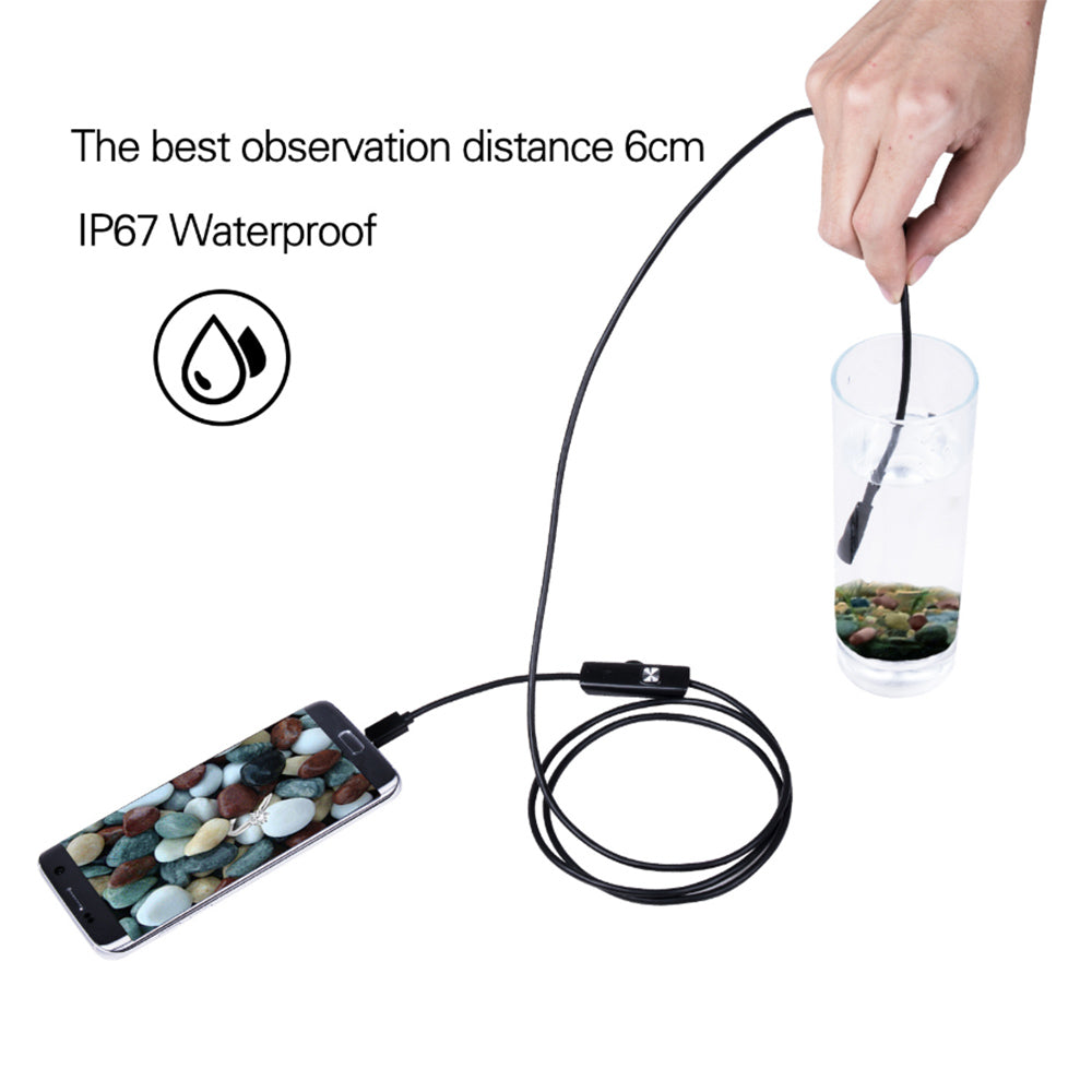 1920P HD Endoskop-Kamera mit 8 einstellbaren LED-Leuchten, 3.5m halbstarre Schlangenkamera, IP67 wasserdicht, Inspektionskamera für iOS und Android