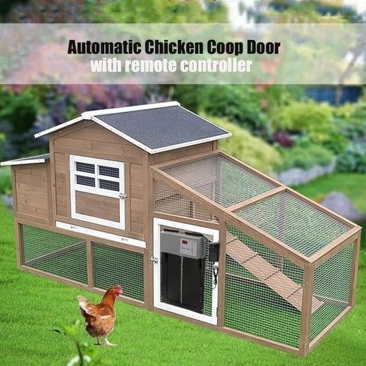 Puerta automática para casa de gallinas