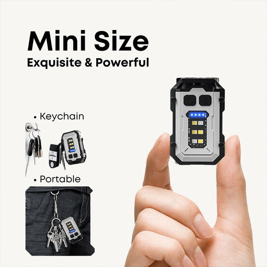 🔥2 kaufen 1 gratis🔥Leistungsstarke wiederaufladbare Mini-LED-Taschenlampe mit Schlüsselanhänger