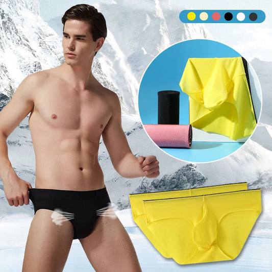 Calzoncillos de Seda de Hielo para Hombre, Transpirables y de Secado Rápido, Diseño Separado