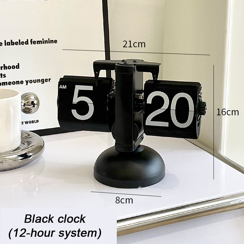🎁Moderne digitale mechanische Retro-Klappuhr mit internem Zahnradantrieb