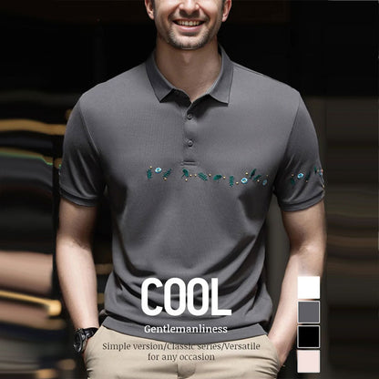 🔥Último día para el 50% de descuento🔥Camisa de golf bordada para hombre