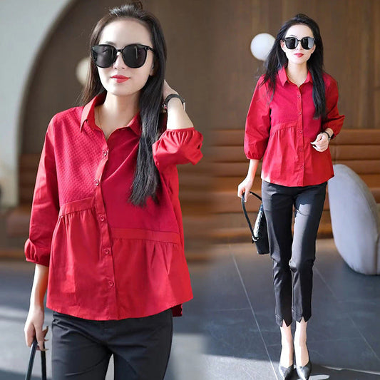 Women's Flowy Three-Quarter Sleeve Shirt