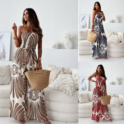 💥Hot Sale 50% OFF💕Off-Shoulder Sleeveless Jumpsuit with Wide Legs