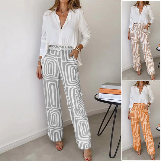 ✅Camisa Casual Mujer Pantalones Conjunto de dos piezas