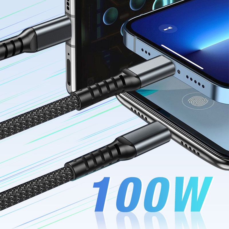 Transparentes, leuchtendes 3-in-1-Superschnellladekabel