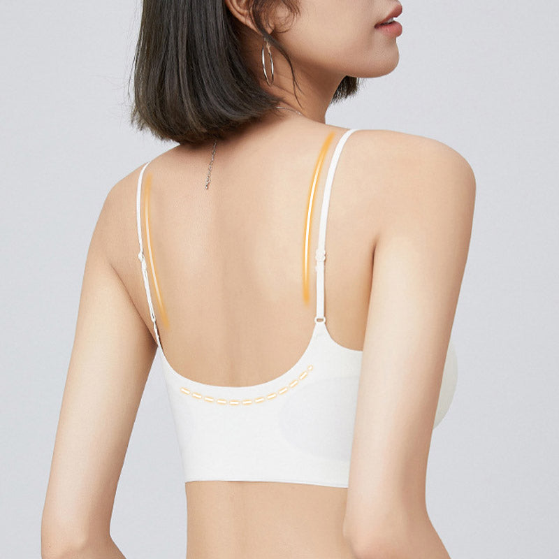 Atmungsaktiver, nahtloser Push-up-BH für Damen ohne Bügel