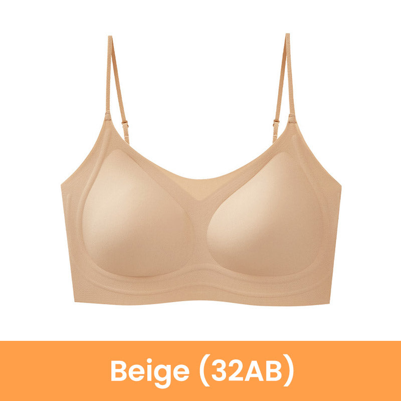 Atmungsaktiver, nahtloser Push-up-BH für Damen ohne Bügel