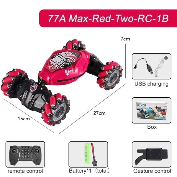 🏎️Perfektes Geschenk für Kinder (Sale – 50% Rabatt✨) Ferngesteuertes Stuntauto mit Gestensteuerung