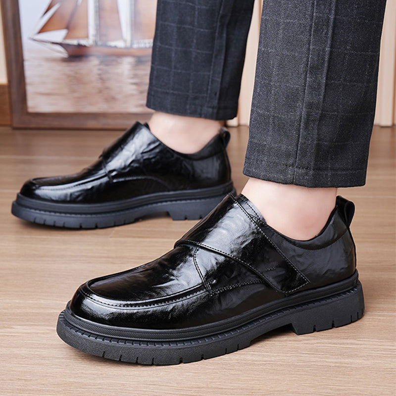 Herren Business Casual Schwarze Kunstleder Schuhe