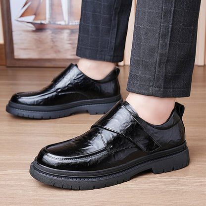 Herren Business Casual Schwarze Kunstleder Schuhe